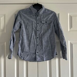 Buffalo David Bitton Boys Blue Striped Button Down Shirt
